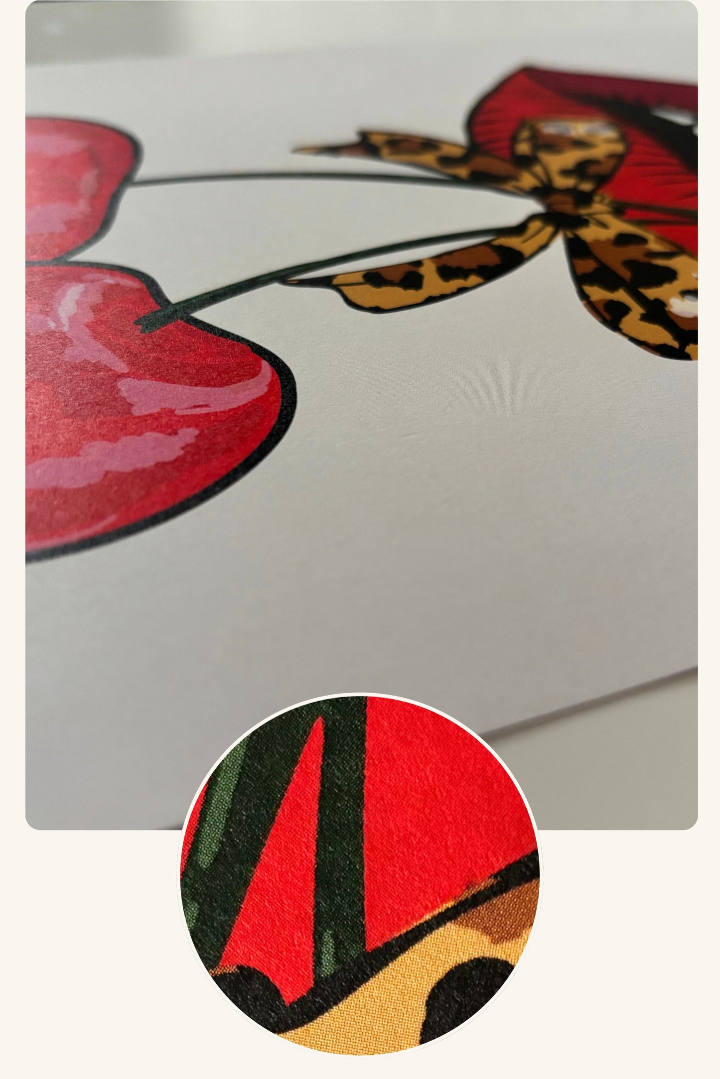 Affiche "Bouche Cerise & Léopard"