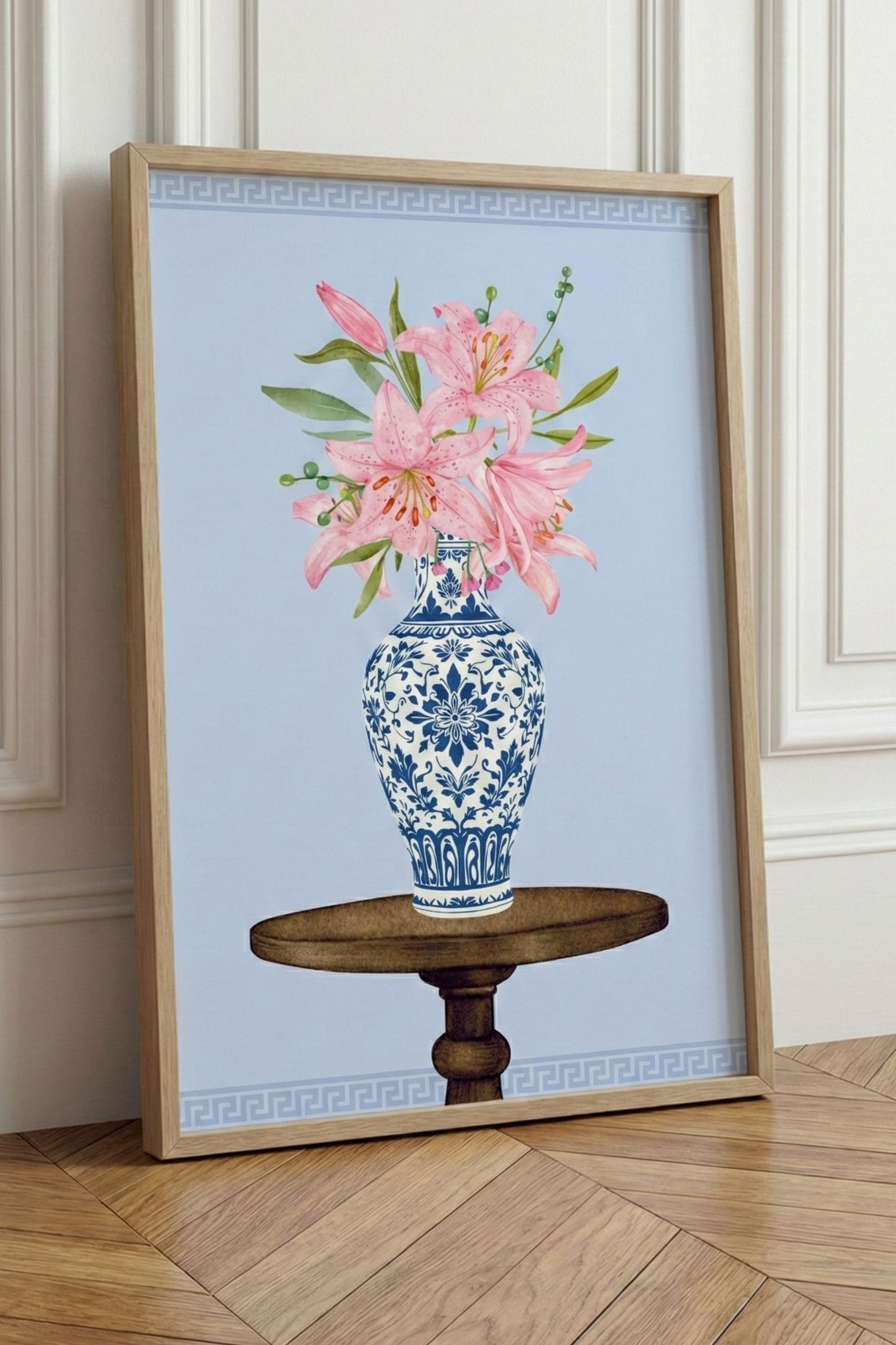 Affiche "Lys & Vase de Porcelaine"
