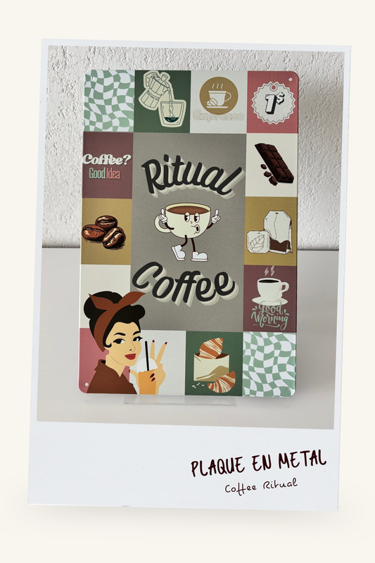 Plaque Métal "Coffee Ritual"