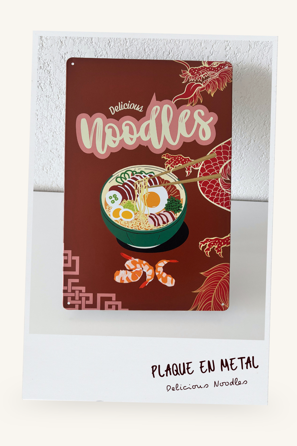 Plaque Métal "Noodles"