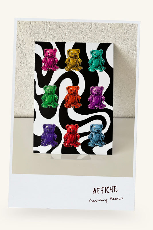 Affiche Pop Art "Gummy Bears"