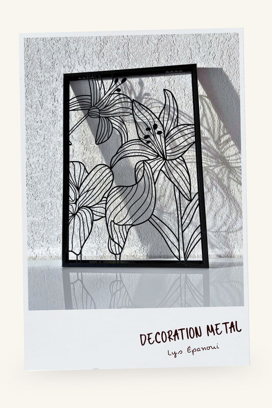Décoration Murale Métal "Lys Épanoui"